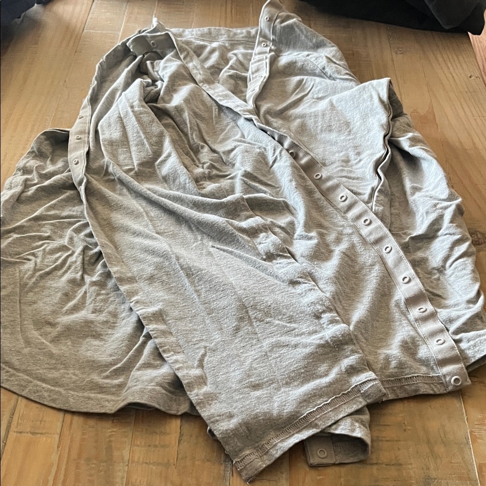 Gray Button-Up Shirt